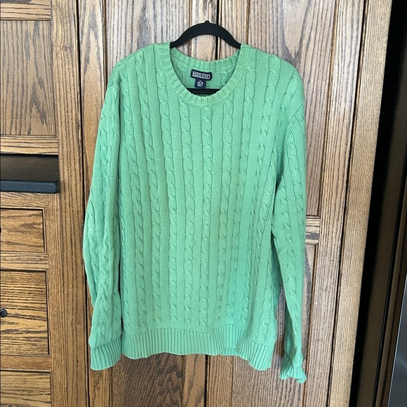 Lands' End Other - Lands End Cable Knit Sweater Mens XL Green Fisherman Cotton Preppy